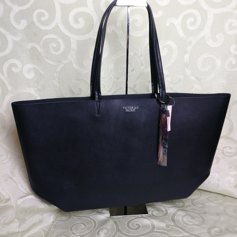 NWT Limited Edition Holiday Victoria Secret Black Tote  and Sequined Mini Bag